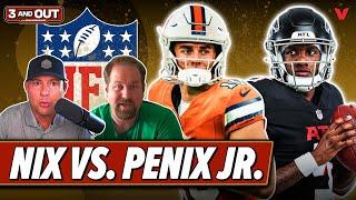 Which NFL rookie QB has a higher ceiling: Broncos' Bo Nix or Falcons' Michael Penix Jr.? | 3 & Out