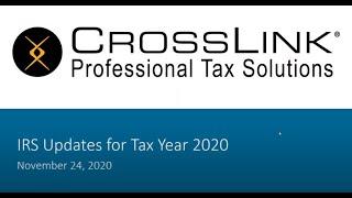 IRS Updates for Tax Year 2020 (11.24.20 Update)