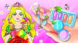 Pink Rapunzel Princess Butterfly Dresses New Wedding | Nursery Paper DIY | Woa Doll American Kids