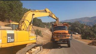 The mood of driving a Benz 2624 truck on the beautiful roads of mountainous areas.