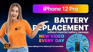 iPhone 12 Pro battery replacement without important battery message and with 100% battery health