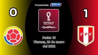 Colombia (0) vs Perú (1) | Partido Completo (Gol Caracol) | Clasificatorias CONMEBOL 2022 (Fecha 15)