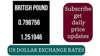 Us Dollar Foreign Currency Exchange Rates Today 1 January 2025