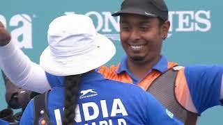 Deepika kumari and Atanu Das gold winning match  in Archery 