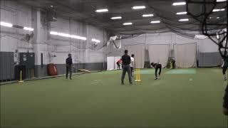 Bat and Ball Indoor New Jersey Cricket North Brunswick - Short Clip Excellent Bowling By A Youngster