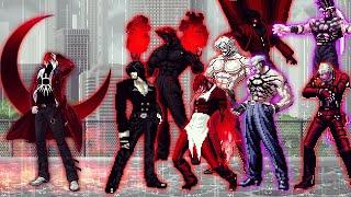 [KOF Mugen] Orochi Iori XIV LV 3 Vs Horror Team, Super Orochi Team