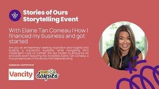 V2RF Storytelling with Elaine Tan Comeau | How I financed my business and got started