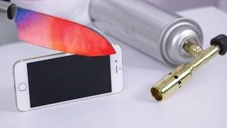 1000 DEGREES KNIFE VS IPHONE | POLINESIO CHALLENGE LOS POLINESIOS