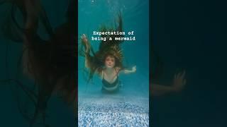 It’s not as glamorous as it seems   but it makes for a good laugh! #mermaids #underwater