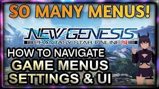 Menus, Settings, and UI for New Players - PSO2 NGS Beginner Guide 2023