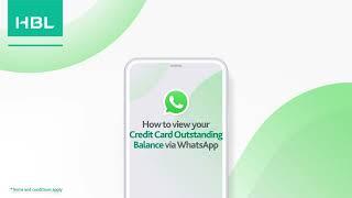 How to view your Credit Card Outstanding Balance via WhatsApp