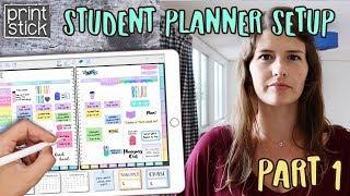 Setting up my DIGITAL STUDENT PLANNER | Part I | Print Stick