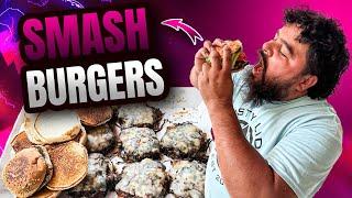 Trying out some smash burgers 