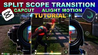 Split Scope Transition in PUBG Mobile | Capcut and Alight Motion Tutorial