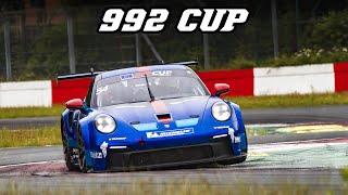 PORSCHE 992 GT3 cup with loud open exhaust | flybys, downshifts and sounds