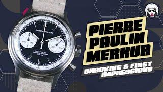 Merkur Pierre Paulin Mechanical Chronograph (Panda dial watch) - Unboxing & First Impressions