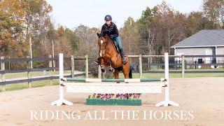 FALL BARN VLOG (WE RODE ALL THE HORSES TODAY)