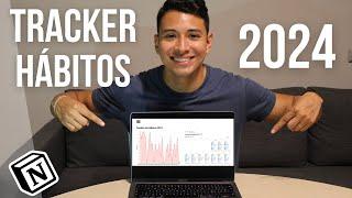 Como crear un tracker para habitos para el 2024 en Notion + Plantilla Gratis + Grafica lineal