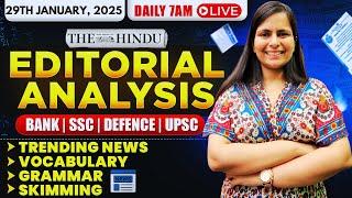 Editorial Analysis | 29th January, 2025 | Vocab, Grammar, Reading, Skimming | Nimisha Bansal