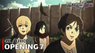 Attack on Titan - Opening 7 【The Rumbling】 4K / UHD Creditless | CC