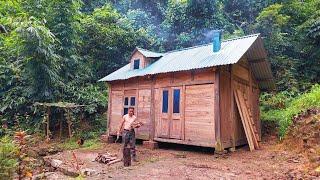 Full video: 200 days alone building and completing a large Wooden House in the forest - TA Bushcraft