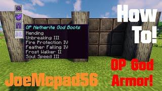 How To Get The Most OP God Armor and Enchants In Minecraft! | 1.16+ | Works on all Platforms!