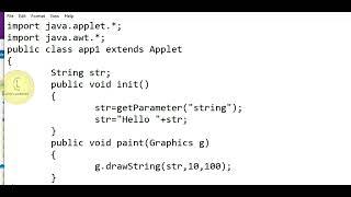 Java | Applet 'passing argument' | CodeLearning