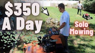 Make $350 In 4 Hours Solo Mowing (8 Lawns)| How To Start A Lawn Care Business In 2021