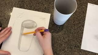 How to Draw & Shade a Cup with Mrs Bruce | Easy | Middle High School Art | Draw with Me