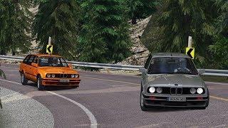 E30 Estate Touge Battle! Lake Louise Mountain Section! - Assetto Corsa