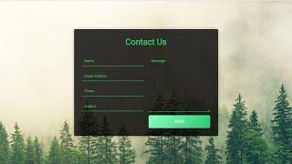 Contact Us Form Using HTML and CSS #html #css #contact #form