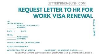 Letter to HR for Work Visa Renewal – How To Renew Work Visa