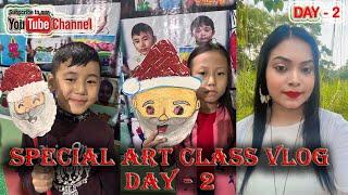 Christmas Art Class Vlog Day-2 ll Vlog 93 ll #dailyvogs #vlog #artclass   @debikaandbarbievlog9299