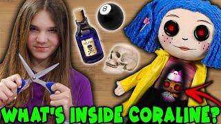 What's Inside CORALINE? Cutting Open Creepy Doll