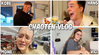 WAS PASSIERT HIER? CHAOTEN VLOG MIT MONE & KOBE + HANS & VICI | kobexmone