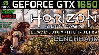 Horizon Zero Dawn PC - GTX 1650 Benchmark | Acer Nitro 5 Gaming Test | Ryzen 5 3550H