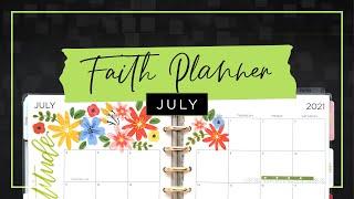 My Summer Florals Faith Planner Theme :: July Plan with Me Classic Happy Planner Quadrant Layout