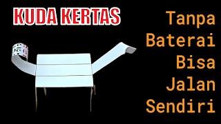 KUDA KERTAS BISA JALAN SENDIRI - Cara Membuat Mainan Dari Kertas Yang Mudah | Kerajinan