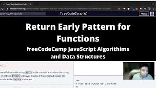 Return Early Pattern for Functions (Basic JavaScript) freeCodeCamp tutorial