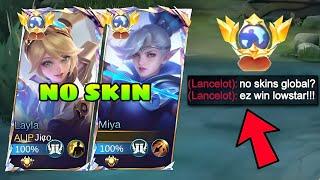 TOP GLOBAL MIYA & LAYLA NO SKIN CHALLENGE! ENEMY THINK WE'RE NOOB? (must watch) Miya Best Build 2024