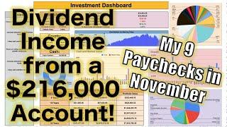 How Much My Dividend Portfolio Paid Me in November! ($216,000 Account!)