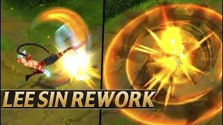 LEE SIN REWORK NEW GAMEPLAY, Abilities, Skins, Comparison, Effects - League of Legends