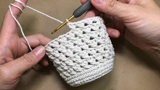 Crochet a water bottle tutorial, new design, easy pattern for beginner. Sub Eng. ASMR