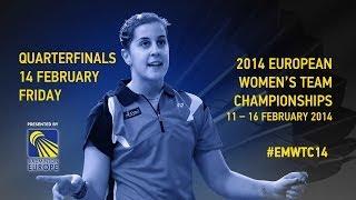 QF - Damkjaer Kruse / Roepke (DEN) vs Corrales / Marin (ESP) - 2014 European Women's Team C'ships