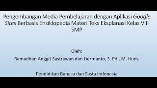 Presentasi Makalah Untuk Seminar Nasional Saga #3 PBSI FKIP UAD Oleh Ramadhan Anggit Sastrawan