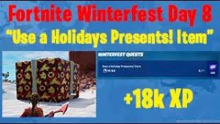 How To Complete "Use a Holiday Present! Item" Quest In Fortnite Winterfest 2021