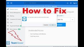 your teamviewer session has timed out and will be closed Fix by Shohel mobile Care