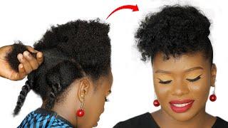 Quick & Easy Method To Get Curly Updo Natural Kinky Hair || Hair Products 4c