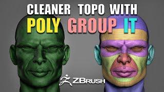 Cleaner Topology with Poly Group It - Zbrush 2021