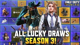 All Season 3 2024 Lucky Draws! Legendary Dame + Mythic FFAR1 + 4 More Draws + Gameplay! CODM Leaks